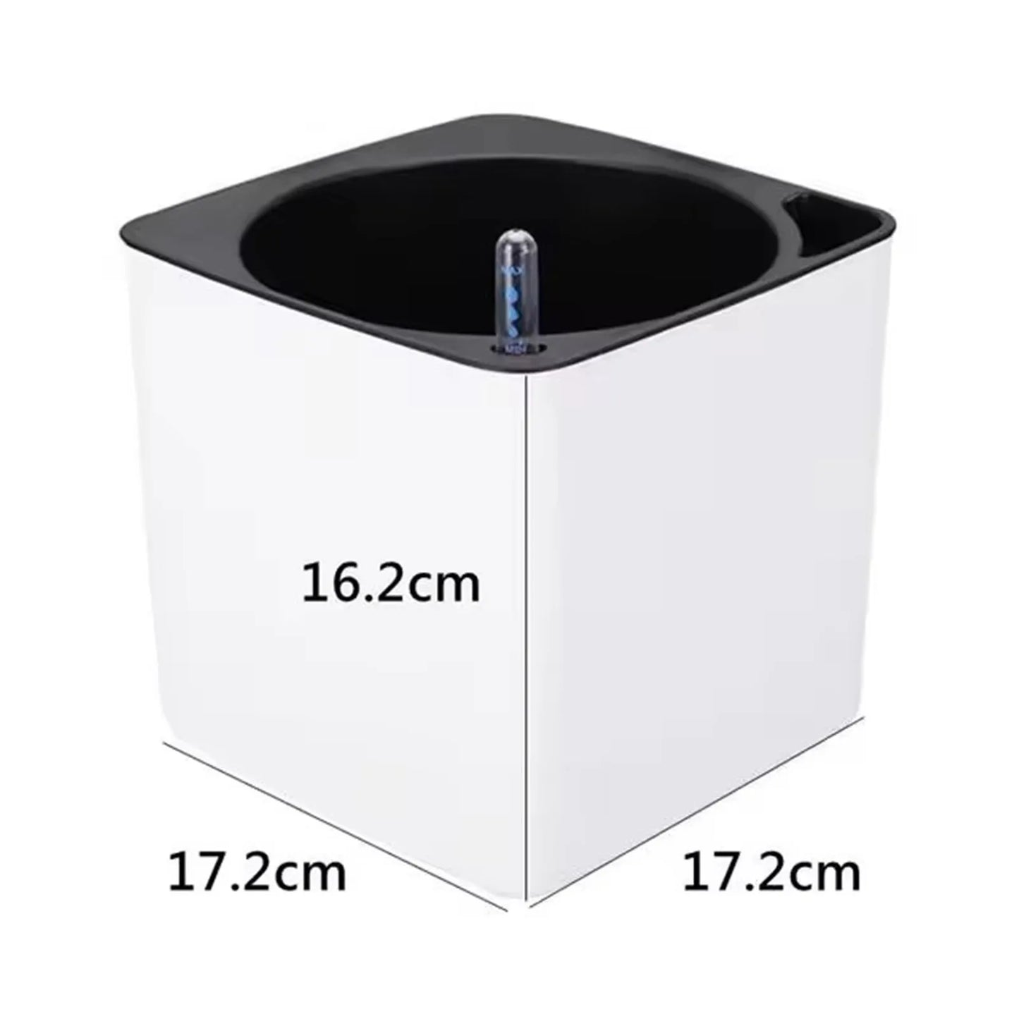 Self Watering Planter White Flower Pot with Water Level Indicator White Self Watering Planter Modern Decorative Planter Pot