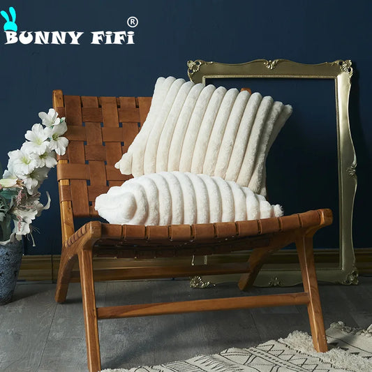 Double Sided Wide Edge Thick Soft Plush Cushion Covers Vintage Solid Color Pillowcase Decorative pillows for sofa