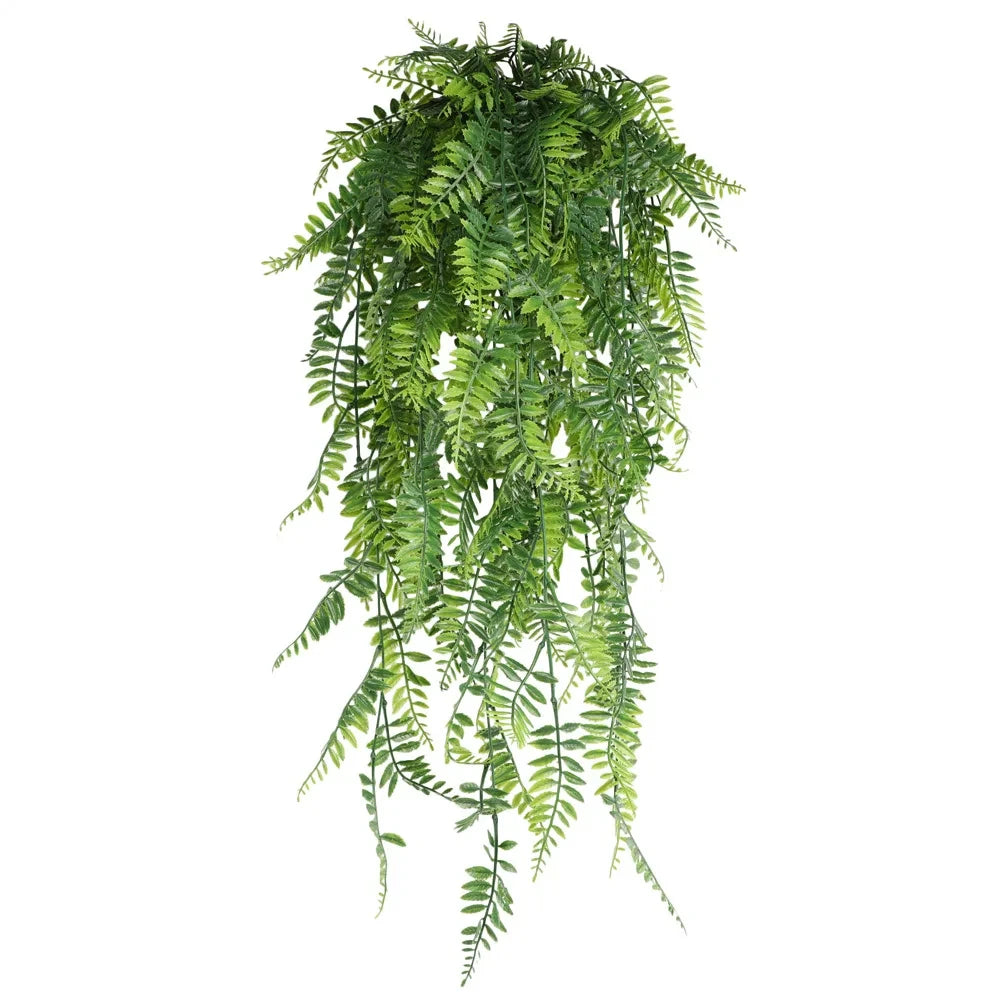 90cm Persian fern Leaves Vines Home Room Decor Hanging Artificial Plant Plastic Leaf Grass Wedding Party Wall Balcony Decoration