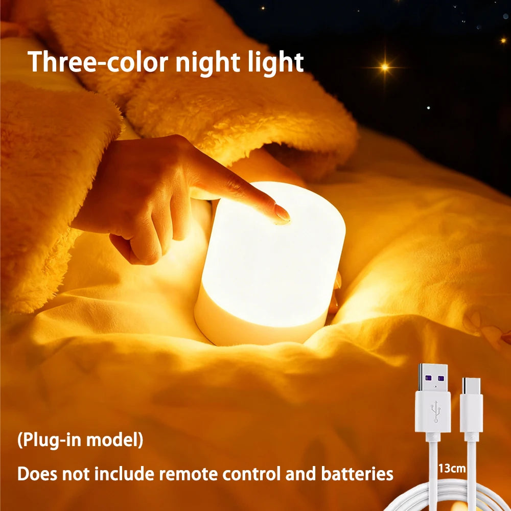 LED night light bedside dimmable charging desktop night light bedroom bedside lighting decoration touch reading RGB table lamp