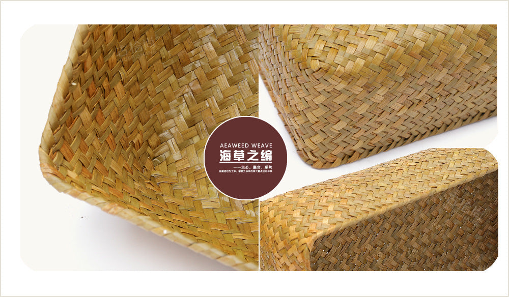 Wicker Weave Storage Basket for Kitchen Fruit Dish Food Bread Sundries organizer Rattan Picnic Container Storage Case mx9191743