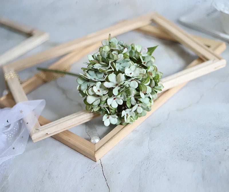Artificial Flowers Silk Hydrangea Vase for Home Decoration Accessories Wedding Decorative Fake Plants Christmas Garland Material
