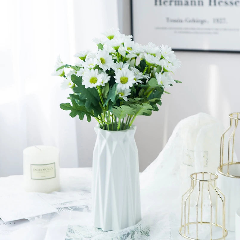 21 Heads Artificialflower Autumn Silk Daisy Bouquet Decor Vase Home Wedding Decor Household Products Holiday Party DIY gift box