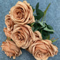 9Head Artificial Pink Rose Bouquet Flower Wedding Bridal Photography Props Home Garden Decoration Simulation Silk Rose Bouquet
