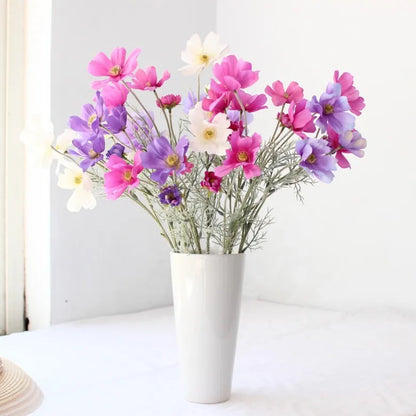 Chamomiles Silk Artificial Flower 60cm Daisy White Fake Flowers Room Wedding Home Table Decorations Party Diy Bouquet Gifts 1PCs