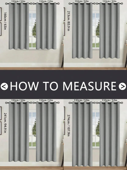 1panel Solid 100% Blackout Curtains with Grommets, Total Privacy Drapes for Bedroom, Living Room, Home Decor