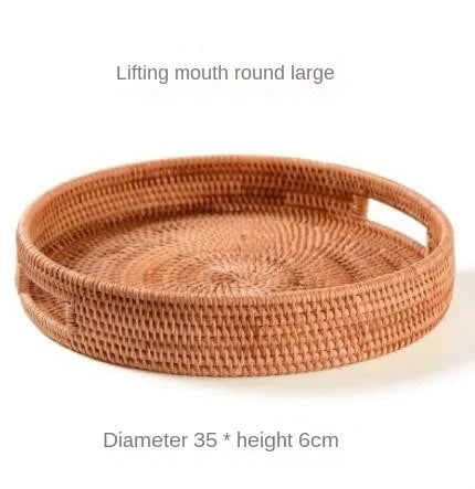 Hand-woven Rattan Wicker Basket Fruit Tea Snack Bread Basket Cosmetic Rectangular Storage Box Household Kitchen Supplies