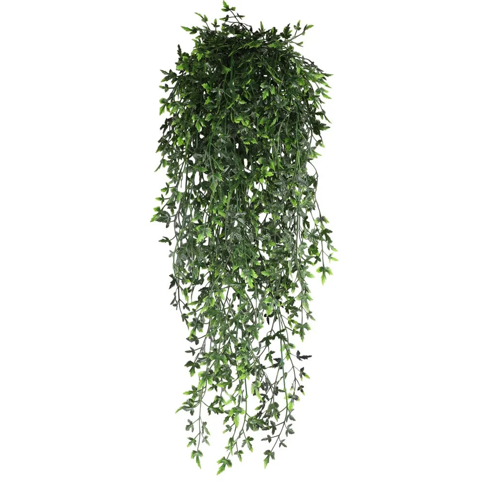 90cm Persian fern Leaves Vines Home Room Decor Hanging Artificial Plant Plastic Leaf Grass Wedding Party Wall Balcony Decoration
