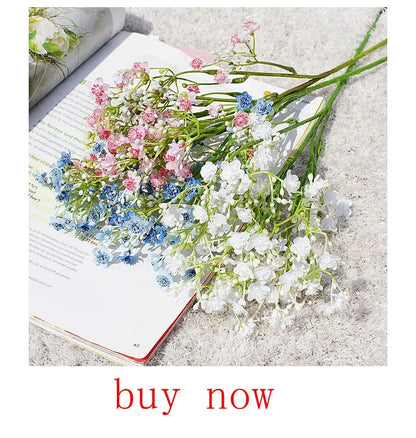 Artificial Flowers Silk Hydrangea Vase for Home Decoration Accessories Wedding Decorative Fake Plants Christmas Garland Material