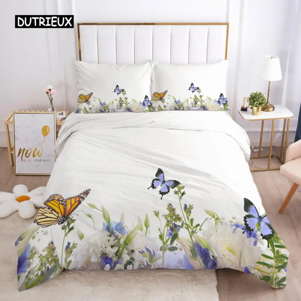 Bedding Set Duvet Cover Pillowcases Comforter/Quilt/Blanket Cover Luxury 3D HD Quality Printed Reactive Queen Single Leaf