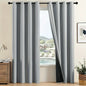 2pcs Modern 100% Blackout Curtain with Coated Lining, Curains for Bedroom, Living Room, Dining Room, Bathroom, Home Decor