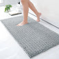 Kitinjoy Chenille Bathroom Mats Extra Thick Absorbent  Non-Slip Bath Rugs Machine Wash Plush Carpet Living Room Luxry Floor Mats
