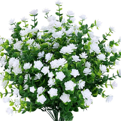 1 PC Artificial Plastic Flowers Fake Eucalyptus Plant Wedding Arch Wreath Home RoomOrnamental Flowerpot Festival Scrapbook Decor