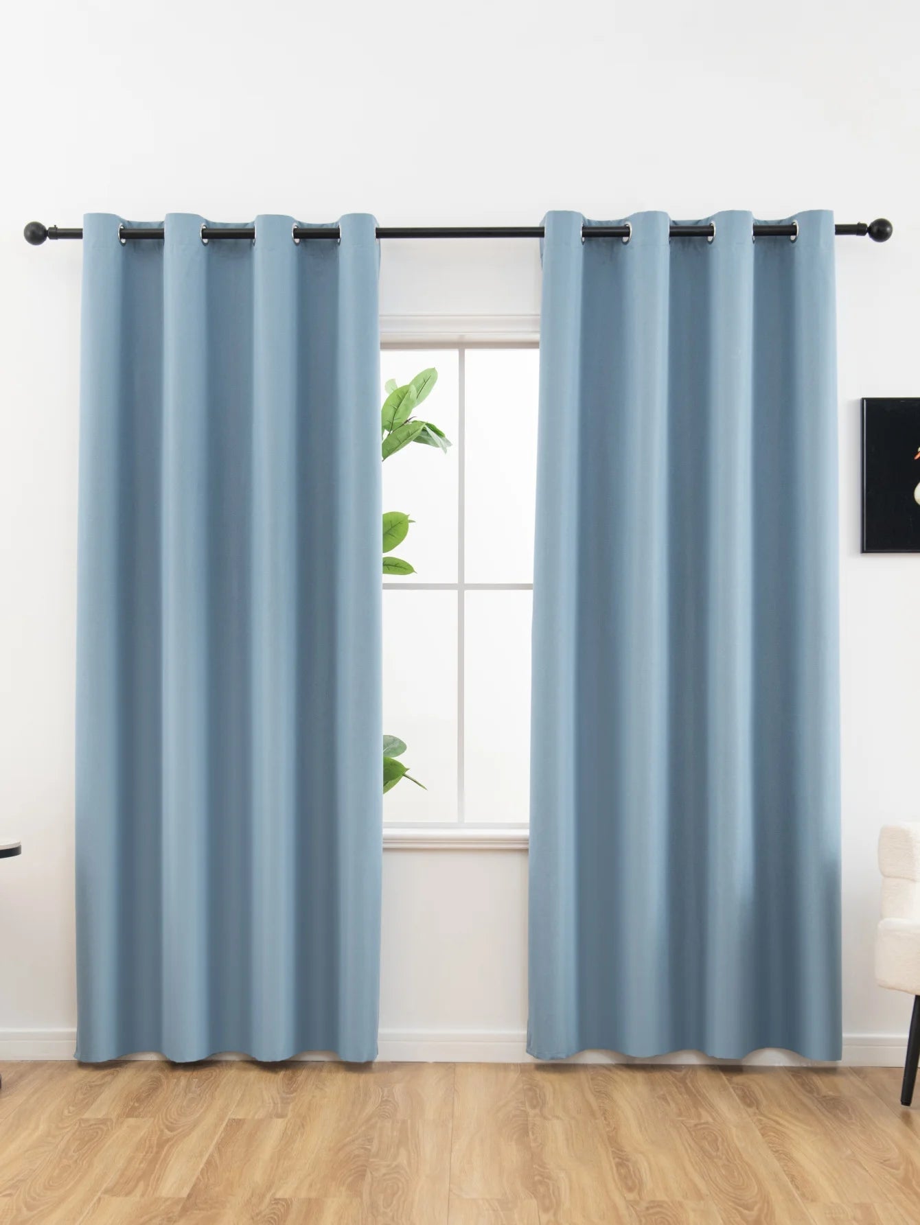 1panel Solid 100% Blackout Curtains with Grommets, Total Privacy Drapes for Bedroom, Living Room, Home Decor