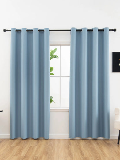 1panel Solid 100% Blackout Curtains with Grommets, Total Privacy Drapes for Bedroom, Living Room, Home Decor