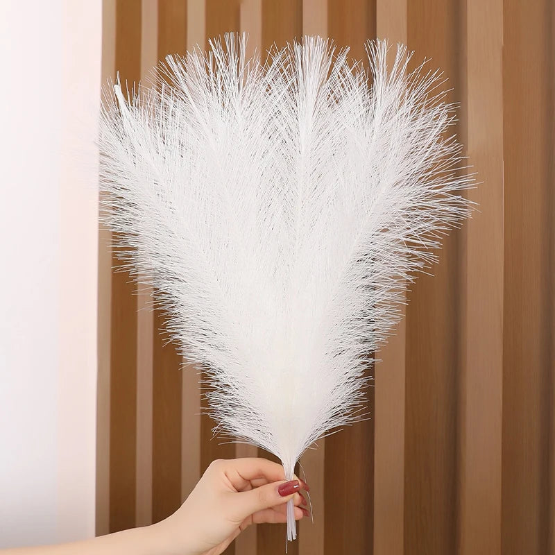 10/30 Pcs Artificial Pampas Grass Fluffy Reed Bouquet Boho Decor for Party Room Home Wedding Decoration Table Flower Arrangement