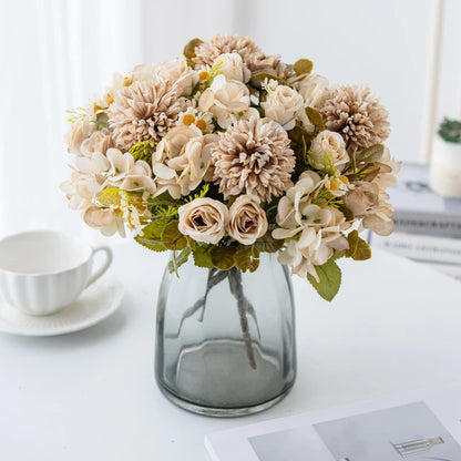 1PC 7 Fork Chamomile Combination Artificial Flowers For Home Ornamental Flowerpot Decoration Wedding Arch Christmas Accessories