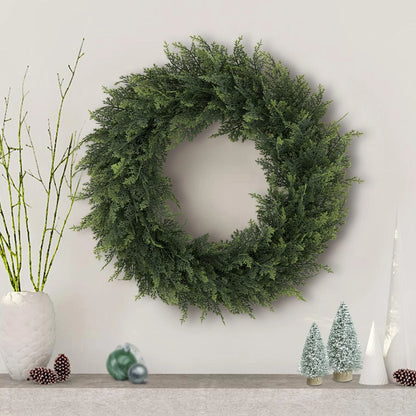 SIA FLOWER Cedar Artificial Flower Ring PE Material Cedar Grass Ring Artificial Plants Garden Decor Home Decor