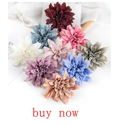 Artificial Flowers Silk Hydrangea Vase for Home Decoration Accessories Wedding Decorative Fake Plants Christmas Garland Material