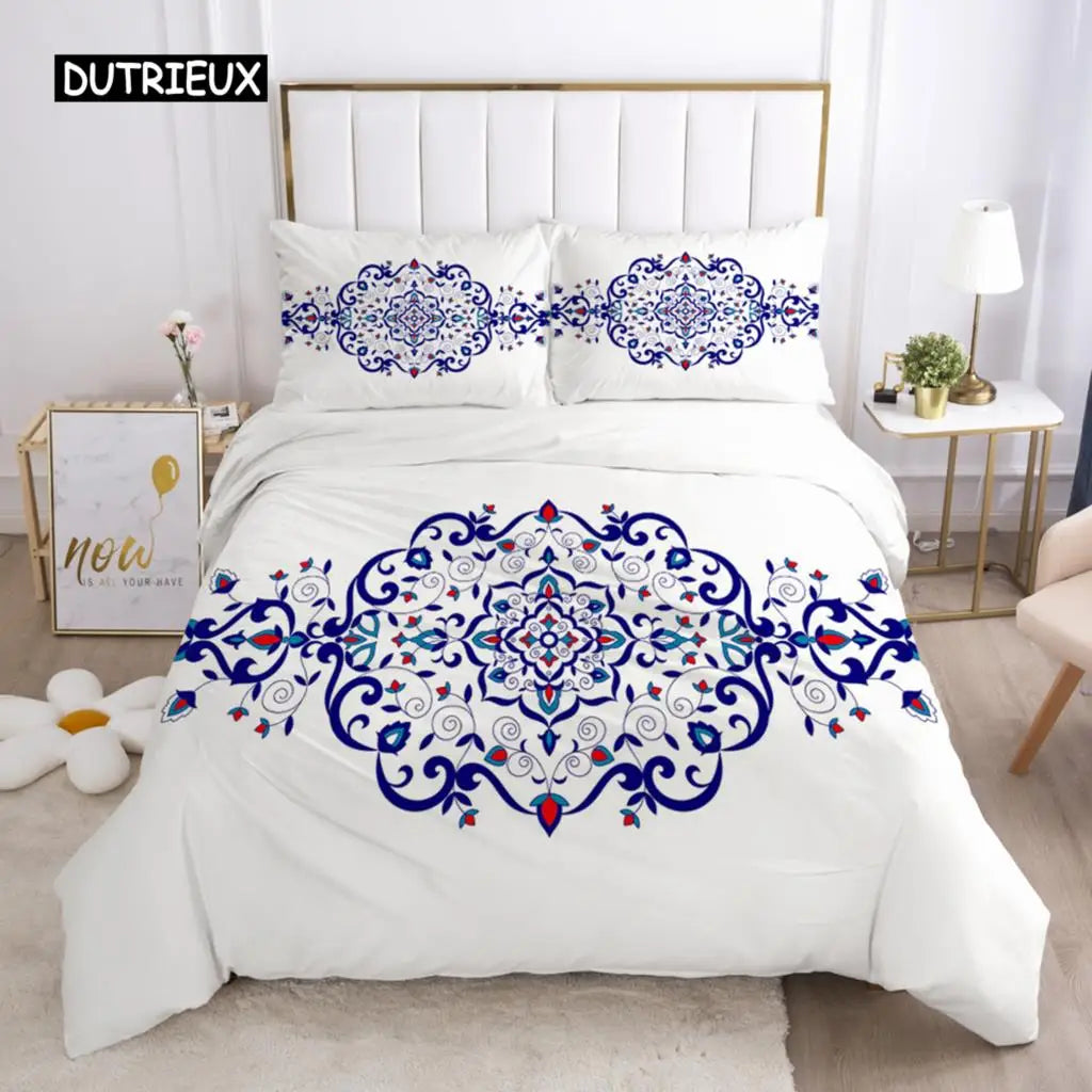 Bedding Set Duvet Cover Pillowcases Comforter/Quilt/Blanket Cover Luxury 3D HD Quality Printed Reactive Queen Single Leaf