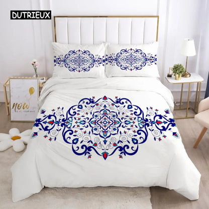 Bedding Set Duvet Cover Pillowcases Comforter/Quilt/Blanket Cover Luxury 3D HD Quality Printed Reactive Queen Single Leaf