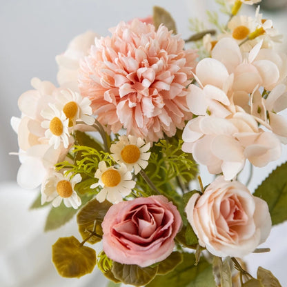 1PC 7 Fork Chamomile Combination Artificial Flowers For Home Ornamental Flowerpot Decoration Wedding Arch Christmas Accessories