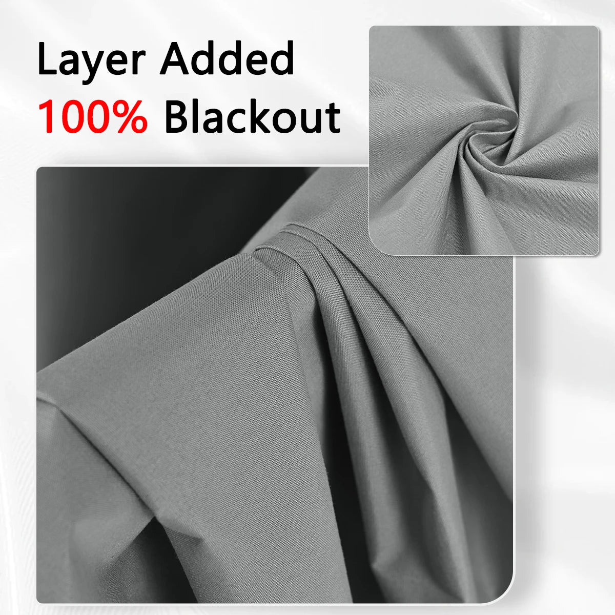 1panel Solid 100% Blackout Curtains with Grommets, Total Privacy Drapes for Bedroom, Living Room, Home Decor