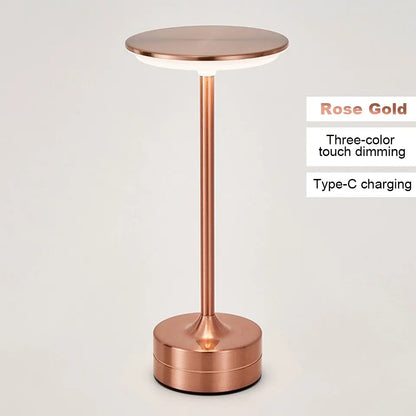 LED Table Lamp Touch Sensor Night Light USB Rechargeable Portable Bedroom Night Light Wireless Reading Lamp Restaurant Hotel Bar