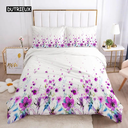 Bedding Set Duvet Cover Pillowcases Comforter/Quilt/Blanket Cover Luxury 3D HD Quality Printed Reactive Queen Single Leaf