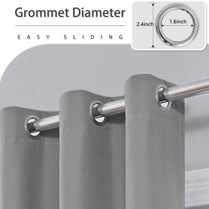 1panel Solid 100% Blackout Curtains with Grommets, Total Privacy Drapes for Bedroom, Living Room, Home Decor