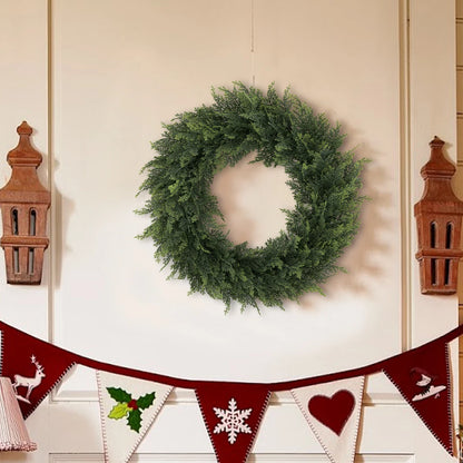 SIA FLOWER Cedar Artificial Flower Ring PE Material Cedar Grass Ring Artificial Plants Garden Decor Home Decor