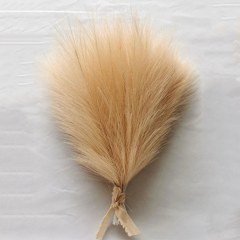 10/30 Pcs Artificial Pampas Grass Fluffy Reed Bouquet Boho Decor for Party Room Home Wedding Decoration Table Flower Arrangement