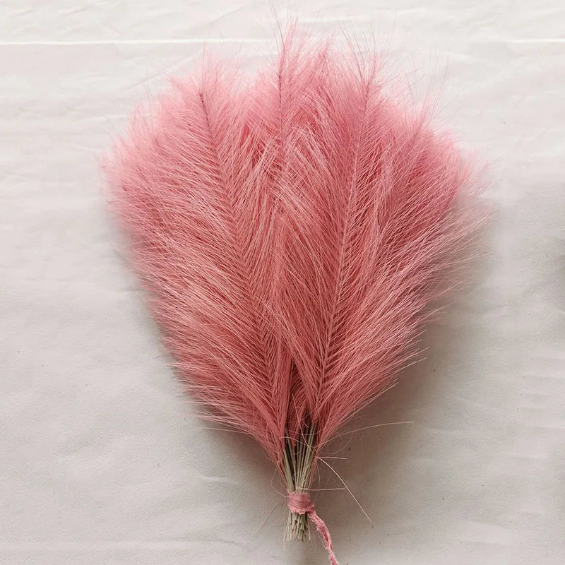 10/30 Pcs Artificial Pampas Grass Fluffy Reed Bouquet Boho Decor for Party Room Home Wedding Decoration Table Flower Arrangement