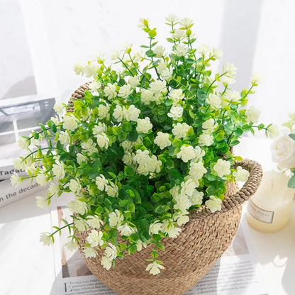 1 PC Artificial Plastic Flowers Fake Eucalyptus Plant Wedding Arch Wreath Home RoomOrnamental Flowerpot Festival Scrapbook Decor