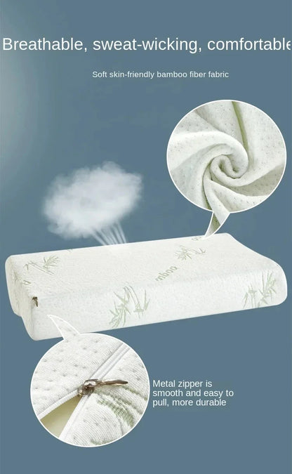 Bamboo Fiber Pillow Slow Rebound Health Care Memory Foam Pillow Memory Foam Pillow Orthopedic Pillows Support NeckRelief