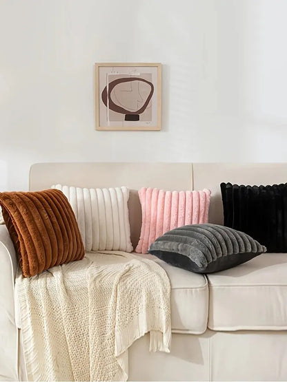 1pc Stripe Corduroy Pillow Case Creative Home Fabric PillowCushion For Sofa Bedroom Car, Home Decoration Home Decor Room Decor