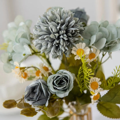 1PC 7 Fork Chamomile Combination Artificial Flowers For Home Ornamental Flowerpot Decoration Wedding Arch Christmas Accessories