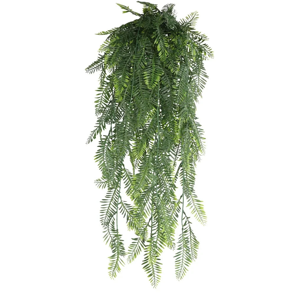 90cm Persian fern Leaves Vines Home Room Decor Hanging Artificial Plant Plastic Leaf Grass Wedding Party Wall Balcony Decoration
