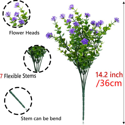 1 PC Artificial Plastic Flowers Fake Eucalyptus Plant Wedding Arch Wreath Home RoomOrnamental Flowerpot Festival Scrapbook Decor