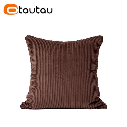 OTAUTAU Cotton Corduroy Cushion Cover Without Insert Throw Pillowcase 30x50/40x40/45x45/50x50/55x50/60x60cm KD024
