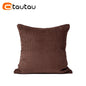 OTAUTAU Cotton Corduroy Cushion Cover Without Insert Throw Pillowcase 30x50/40x40/45x45/50x50/55x50/60x60cm KD024