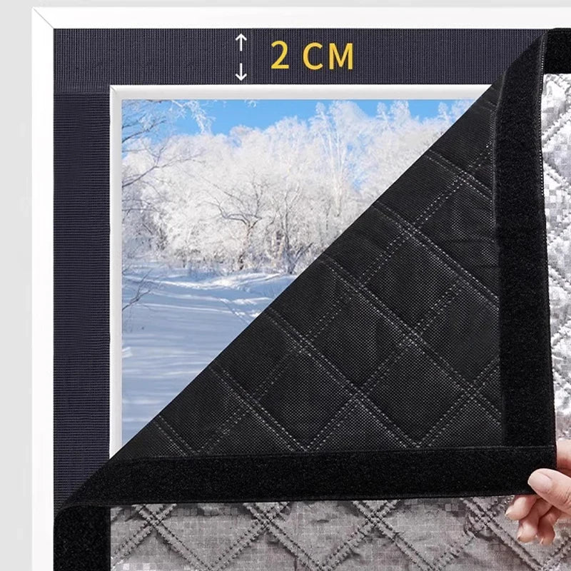 Warm curtains, cold and heat insulation, window screens, sun shading, sound insulation, double thickened warm curtains