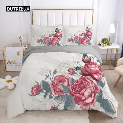 Bedding Set Duvet Cover Pillowcases Comforter/Quilt/Blanket Cover Luxury 3D HD Quality Printed Reactive Queen Single Leaf
