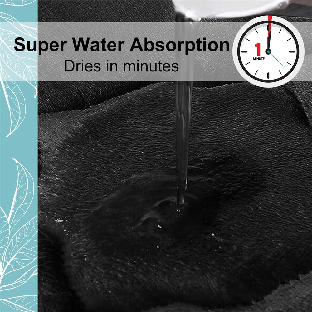 Olanly Silicone Bath Mat Non-Slip Shower Bathroom Rug Memory Foam Carpet Soft Foot Mat Stone Floor Super Absorbent Quick Dry Rug