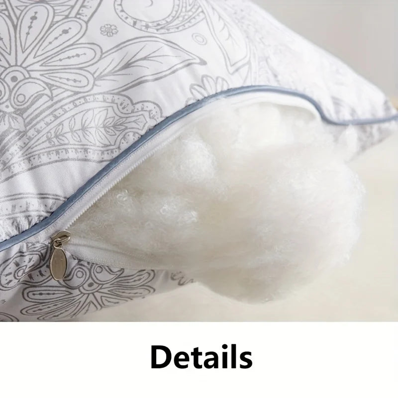 2pc high quality brushed texture patterned sleep pillow, star rated hotel grade patterned pillow core classical patterned pillow