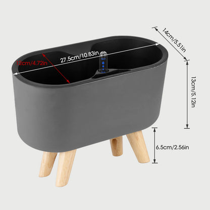 Self Watering Planter White Flower Pot with Water Level Indicator White Self Watering Planter Modern Decorative Planter Pot