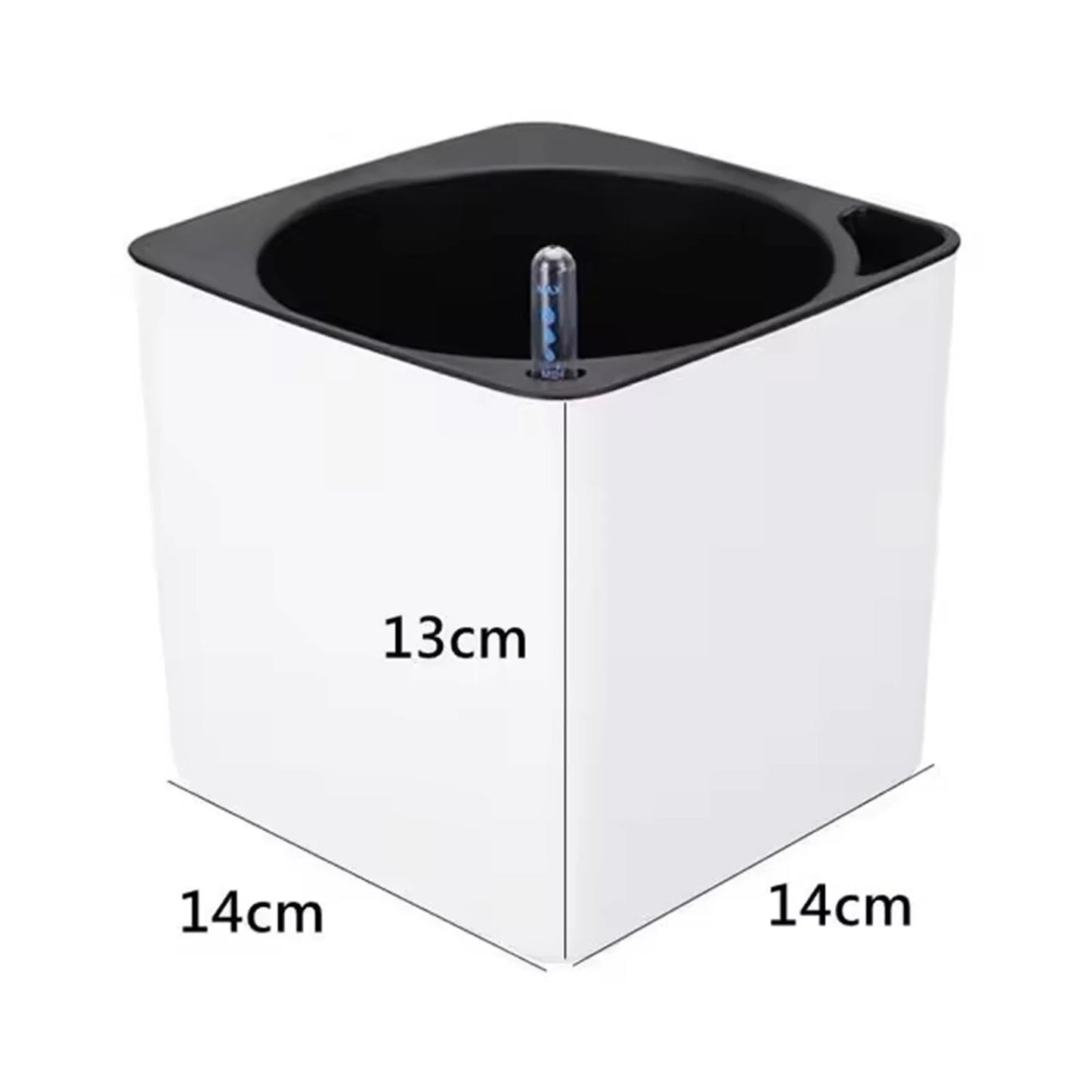 Self Watering Planter White Flower Pot with Water Level Indicator White Self Watering Planter Modern Decorative Planter Pot