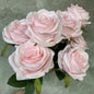 9Head Artificial Pink Rose Bouquet Flower Wedding Bridal Photography Props Home Garden Decoration Simulation Silk Rose Bouquet