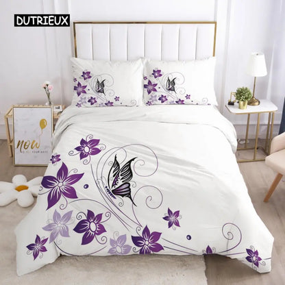 Bedding Set Duvet Cover Pillowcases Comforter/Quilt/Blanket Cover Luxury 3D HD Quality Printed Reactive Queen Single Leaf