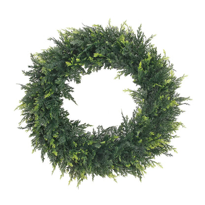 SIA FLOWER Cedar Artificial Flower Ring PE Material Cedar Grass Ring Artificial Plants Garden Decor Home Decor